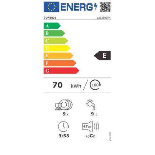 ΗΠΠ ΕΝΤΟΙΧ 45CM GORENJE GI520E15X E 9ΣΕΡΒ 4ΕΤΗ ΕΓΓΥΗΣΗ